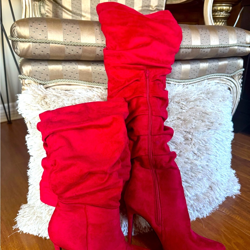 Over the thigh, high boots never warn
